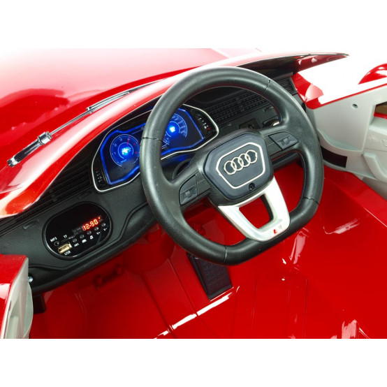 Audi Q8 elektrické autíčko s 2.4G dálkovým ovládáním a stylovým LED osvětlením, ČERVENÉ LAKOVANÉ